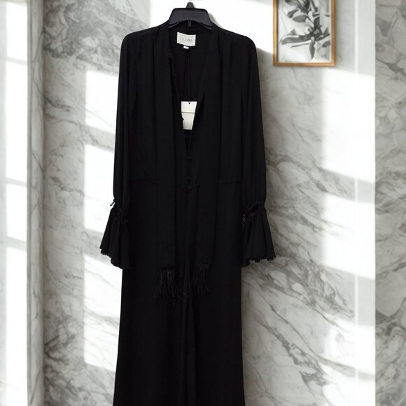 Alexis Black Long Sleeve Maxi Duster – Size S - Picture 1 of 9